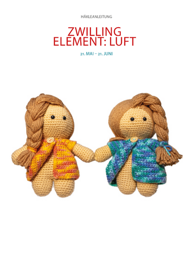 Amigurumi - Sternzeichen Kuscheltier "Zwilling" Häkelanleitung // PDF