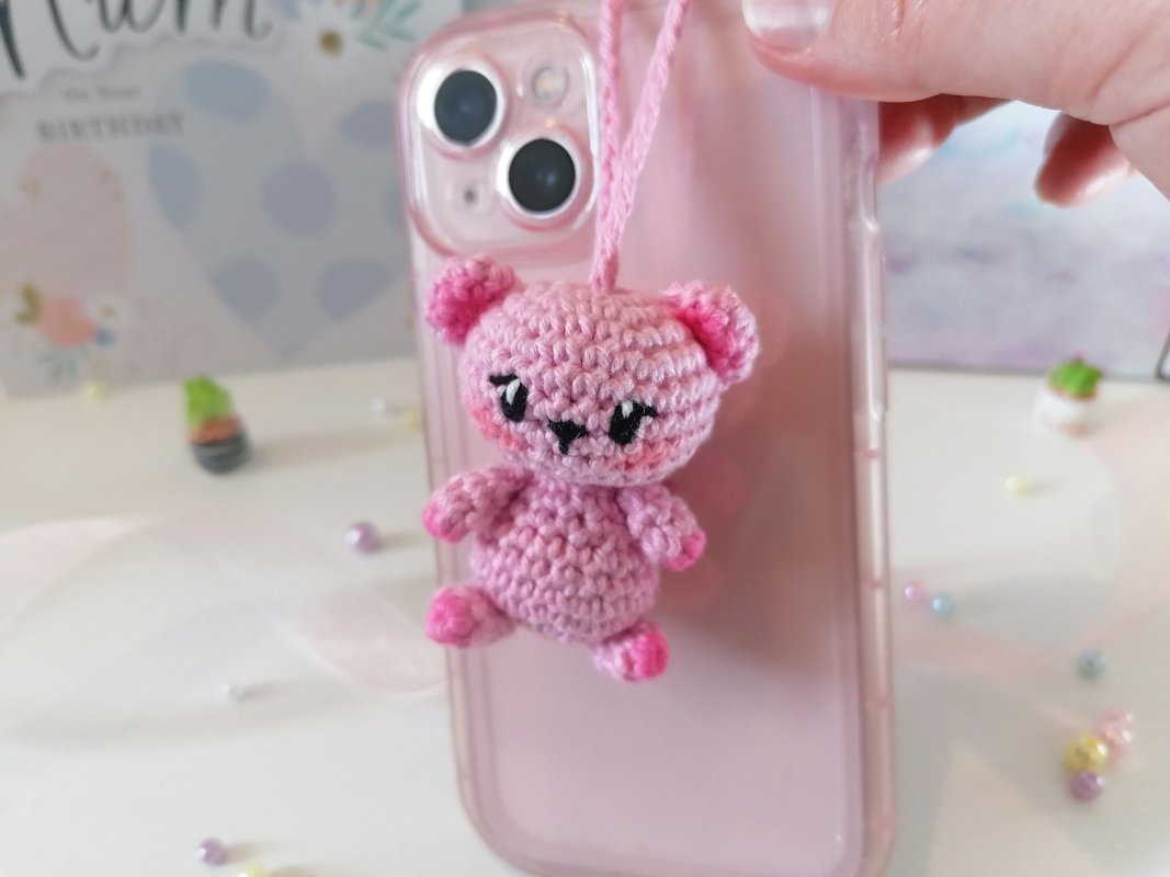 Crochet Pattern Bear Keychain Amigurumi