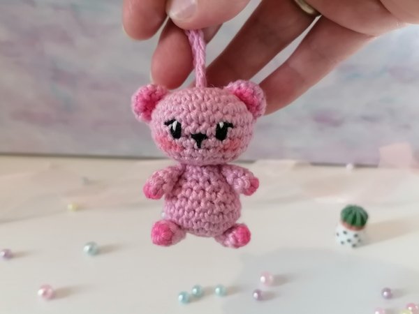 Crochet Pattern Bear Keychain Amigurumi
