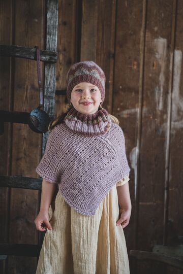Kinder Strickset mit Mütze, Rippenloop & Mini-Poncho Strickanleitung // PDF