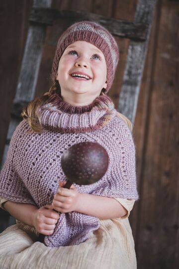 Kinder Strickset mit Mütze, Rippenloop & Mini-Poncho Strickanleitung // PDF