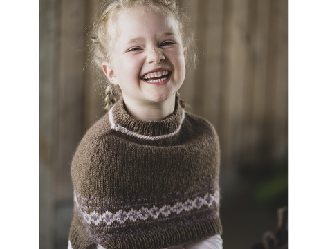 Kinder Strickset mit Mini-Cape und Fäustlingen Strickanleitung // PDF