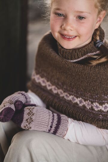 Kinder Strickset mit Mini-Cape und Fäustlingen Strickanleitung // PDF
