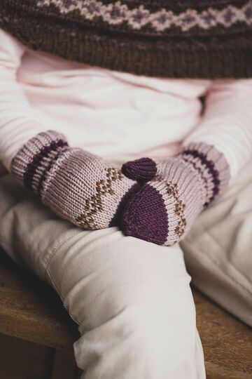 Kinder Strickset mit Mini-Cape und Fäustlingen Strickanleitung // PDF