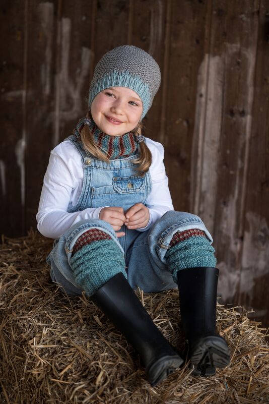 Kinder Strickset mit Stulpen, Loop-Schal und Mütze Strickanleitung // PDF - Bild 6