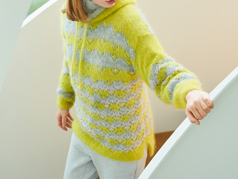 Kuscheliger Mohair-Seiden Hoodie