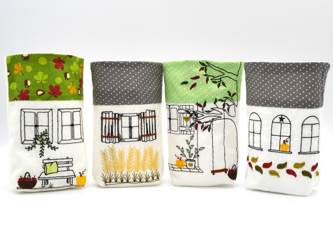 Lichterbeutel Herbst Häuser Haus Garten