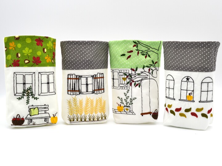 Lichterbeutel Herbst Häuser Haus Garten