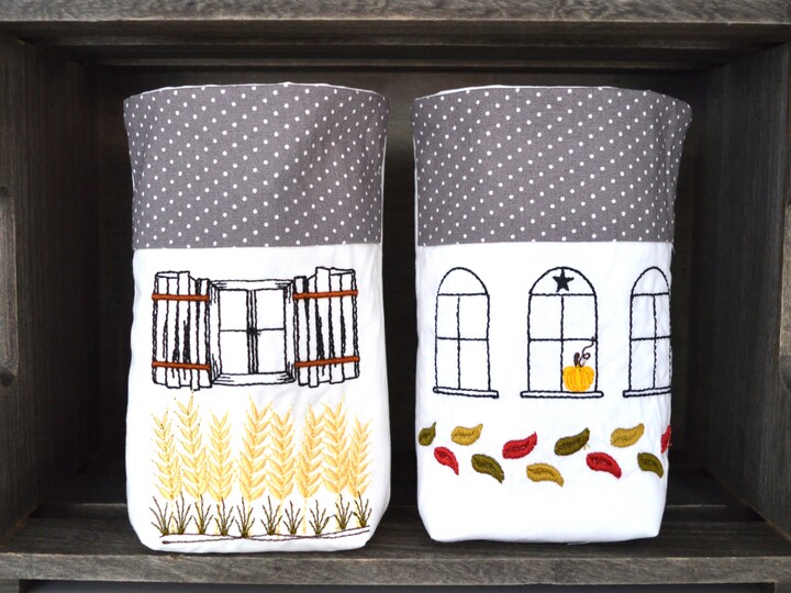 Lichterbeutel Herbst Häuser Haus Garten