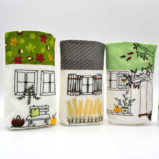 Lichterbeutel Herbst Häuser Haus Garten