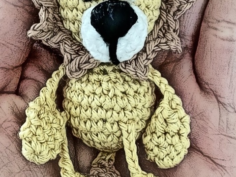 PDF Häkelanleitung Theo der Löwe, Schlüsselanhänger, Taschenbaumler, Anhäng