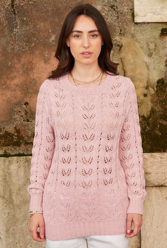 Pulli mit Ajourmuster in Rosa - Bild 4