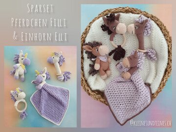 Sparpaket "Pferdchen Filli und Einhorn Elli" - Häkelanleitungen PDF