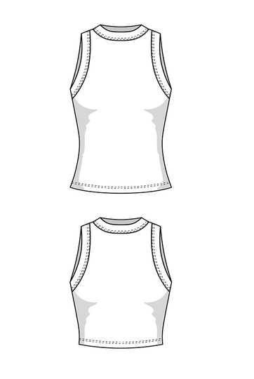 Tank Top Jersey Top Singlet Pattern, Easy Top Sewing, Sewing Beginners