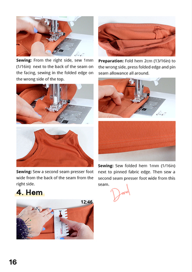 Tank Top Jersey Top Singlet Pattern, Easy Top Sewing, Sewing Beginners