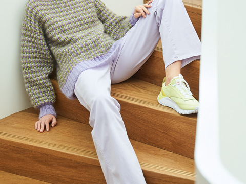 Mohair-Pulli mit Hebemaschen