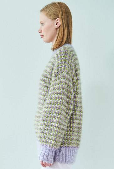 Mohair-Pulli mit Hebemaschen