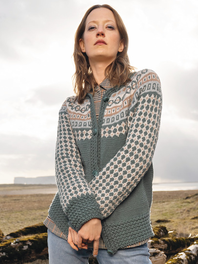 Jacke mit Jacquardpasse