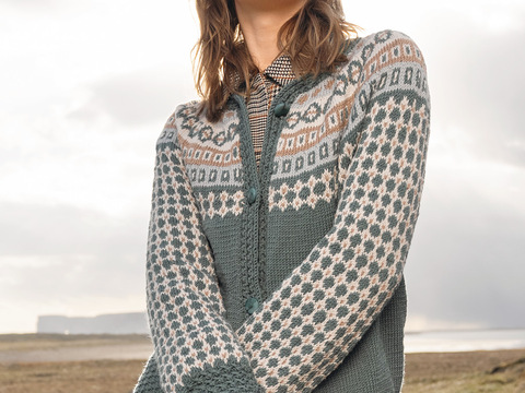 Jacke mit Jacquardpasse