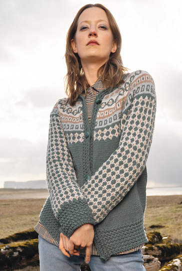 Jacke mit Jacquardpasse