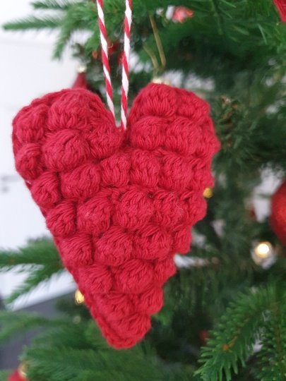 Häkelanleitung: Noppenherzen Ruby - in 3 Grössen - kein Nähen nötig!