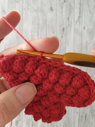 Häkelanleitung: Noppenherzen Ruby - in 3 Grössen - kein Nähen nötig!