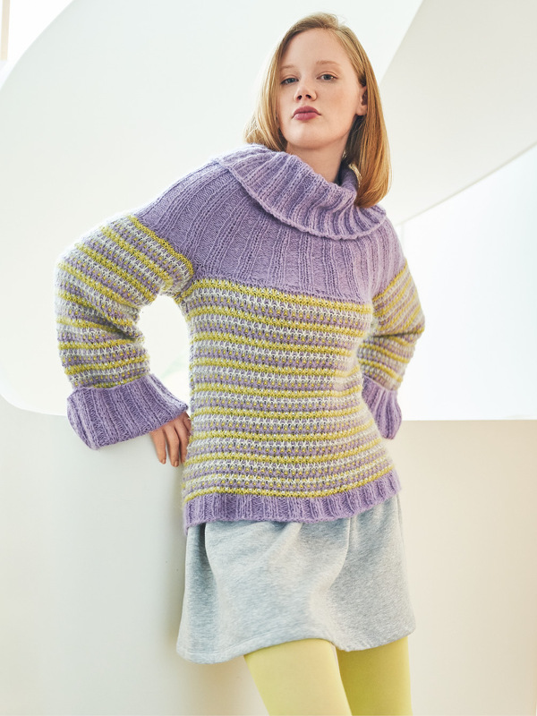 Allday-Pulli mit Rippenpasse und extra weiten Ärmeln