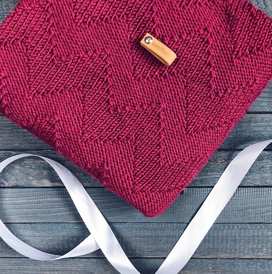 Babydecke im Chevron Muster Strickanleitung 5 Größen