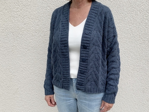 Strickanleitung Strickjacke Clara Größe 36 – 48 PDF-Datei
