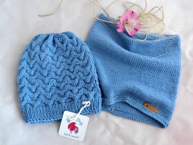Strickanleitung Mütze &amp; Loop * Set