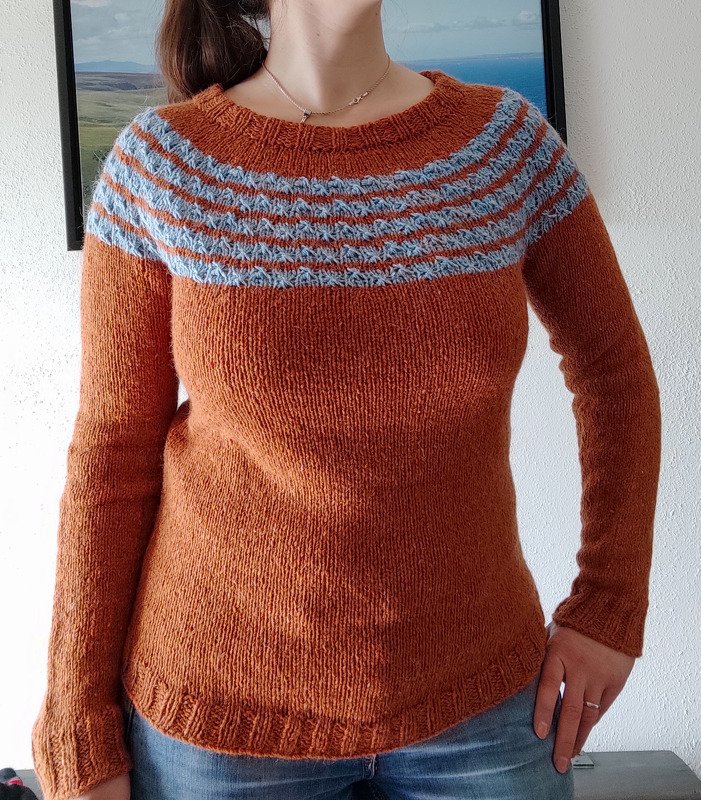 Rundpassenpullover Nr.2 Tweed mit Tee