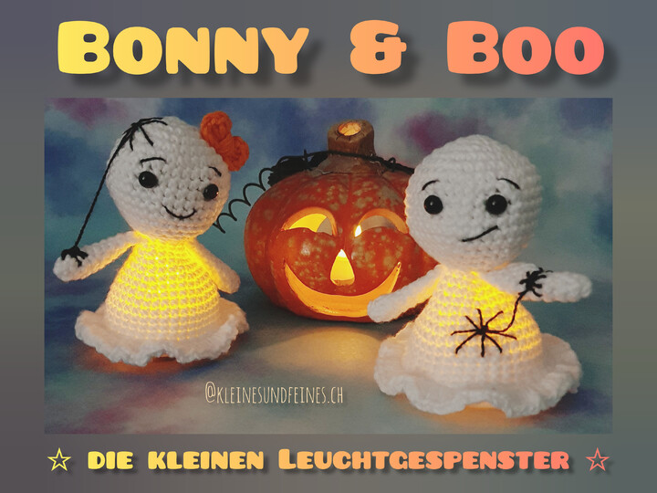 "Bonny und Boo - die kleinen Leuchtgespenster" - Häkelanleitung PDF