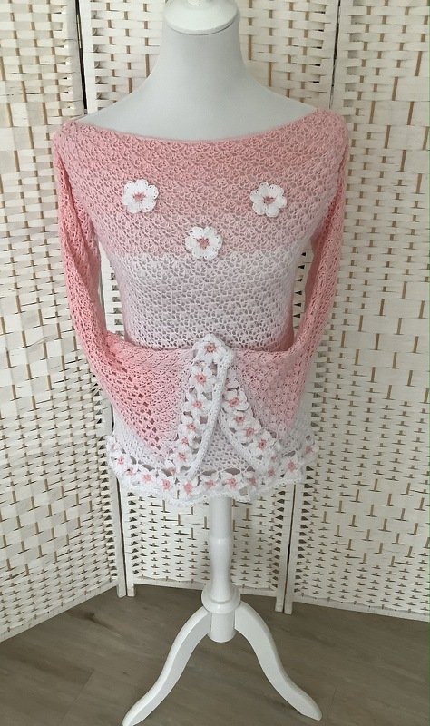 1-Bobbel-Daisy-Häkelpulli "Marry me"