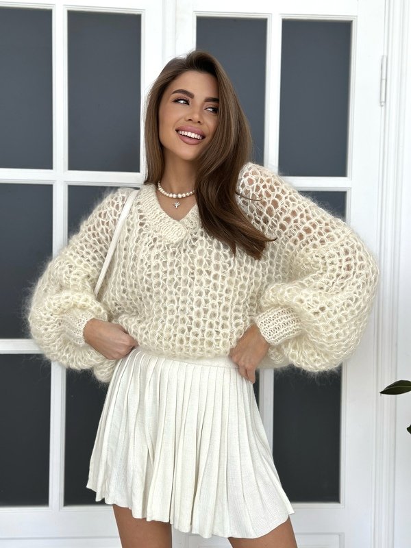 Chunky Mohair Knit Sweater knitting pattern, Oversized sweater pattern - Image 7