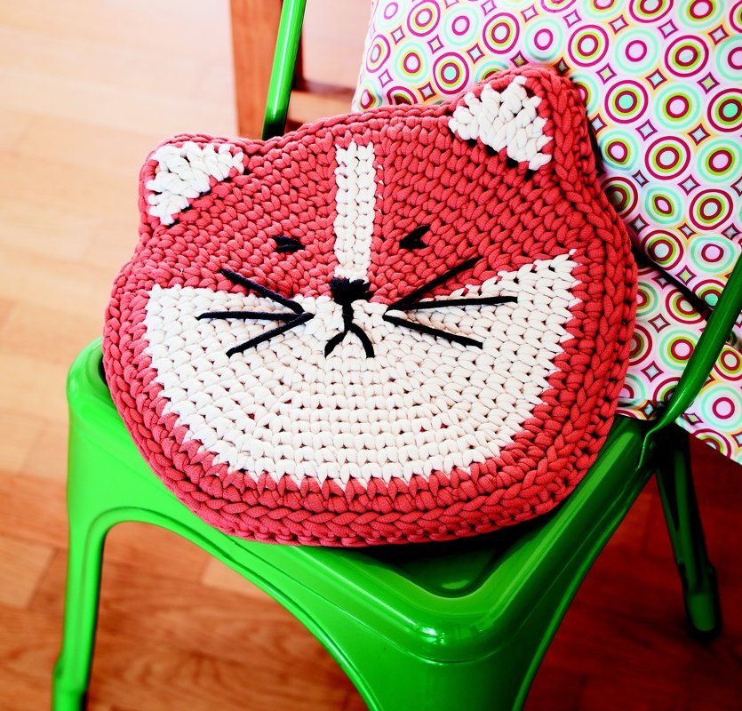 Häkelanleitung Sitzkissen Fuchs