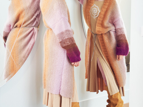 Wadenlanger Coat im Farbverlauf