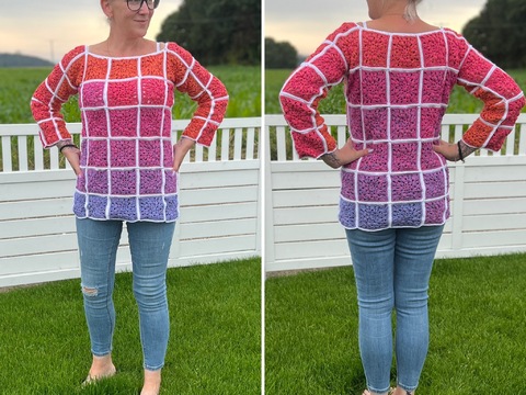 Häkelanleitung Jubiläum-Granny-Pulli