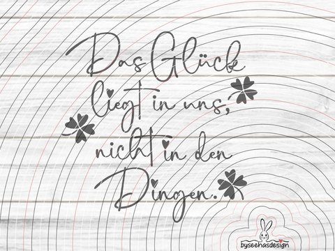 Das Glück Plotterdatei SVG DXF