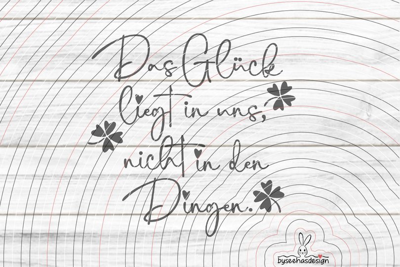 Das Glück Plotterdatei SVG DXF