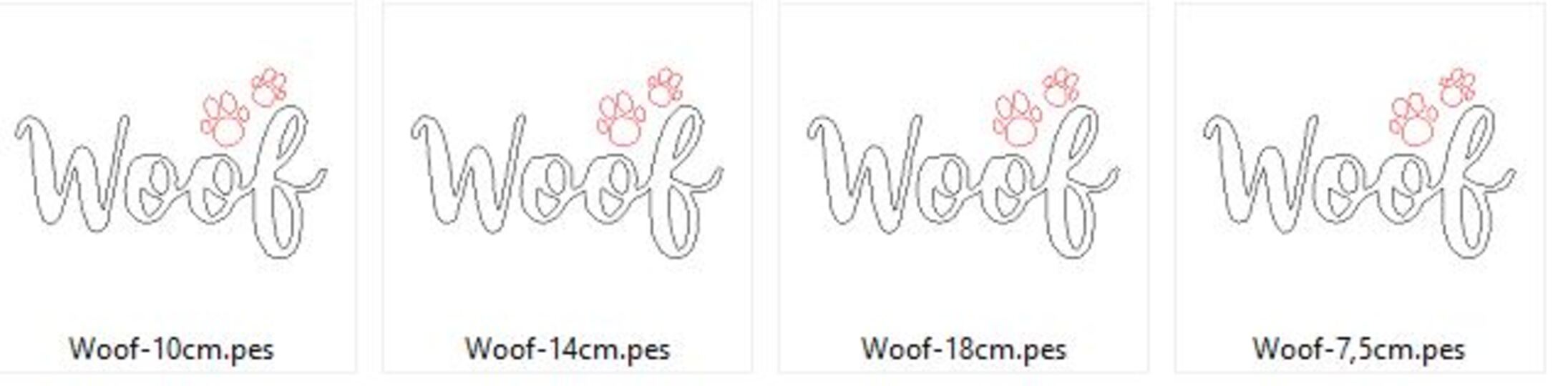 Stickdatei - Hundeliebe Linien  Hund