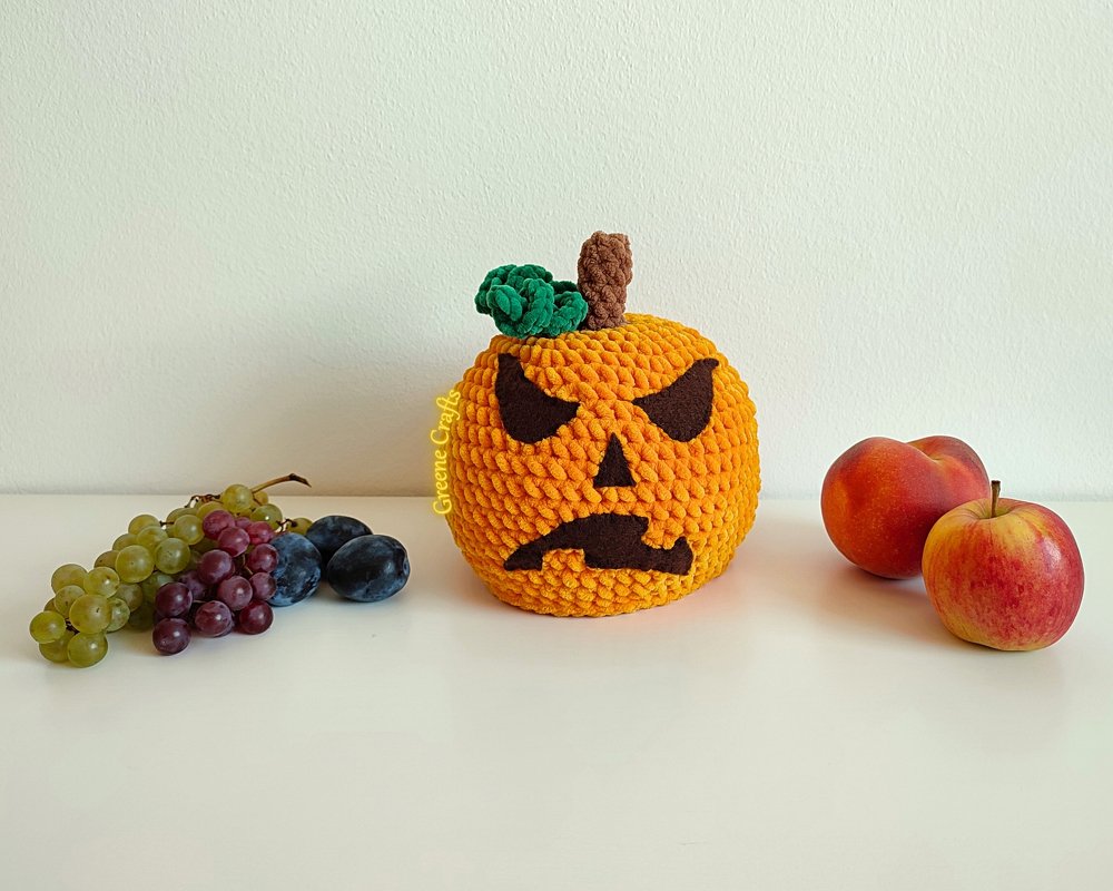 Reversible Halloween Plush Pumpkin Pattern - Plush Toy Crochet Pattern - Image 4