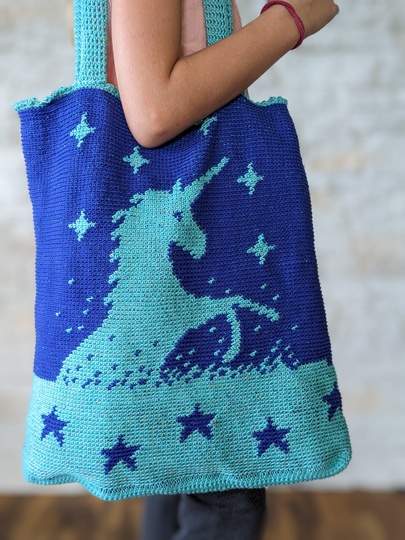 Tasche / Shopper "Life is magic", super stabil - Häkelanleitung