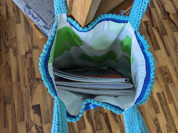 Tasche / Shopper "Life is magic", super stabil - Häkelanleitung