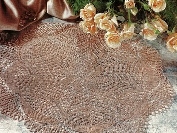 Strickdeckchen Harmonische Bogenkanten