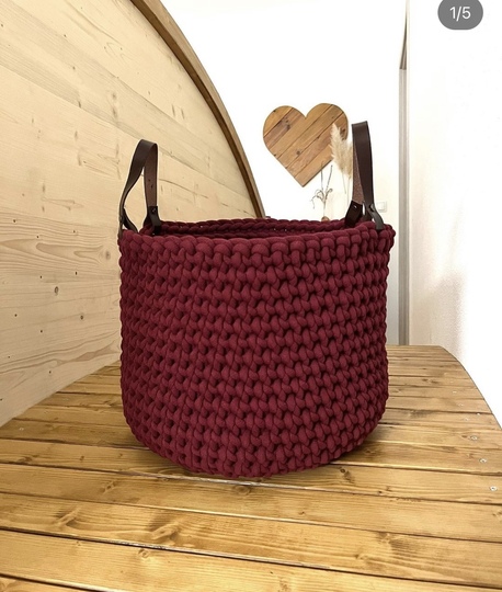 Häkelanleitung/Datei für einen großen Korb aus Bobbiny Rope Garn 37 x 30 cm