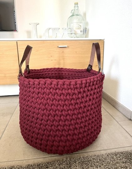 Häkelanleitung/Datei für einen großen Korb aus Bobbiny Rope Garn 37 x 30 cm