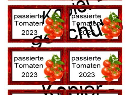 Etiketten für Eingemachtes - Einmach Etiketten