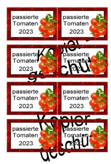 Etiketten für Eingemachtes - Einmach Etiketten