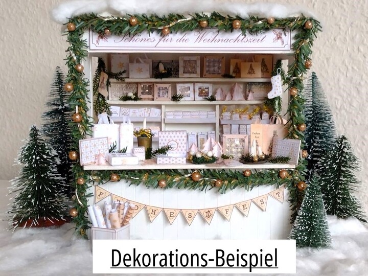 Bastelanleitung Miniatur-Marktstand 1:12