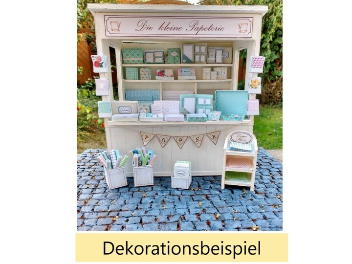 Bastelanleitung Miniatur-Marktstand 1:12